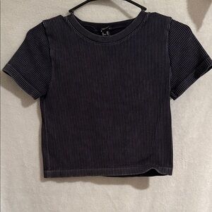 Forever 21 Charcoal Ribbed Tee